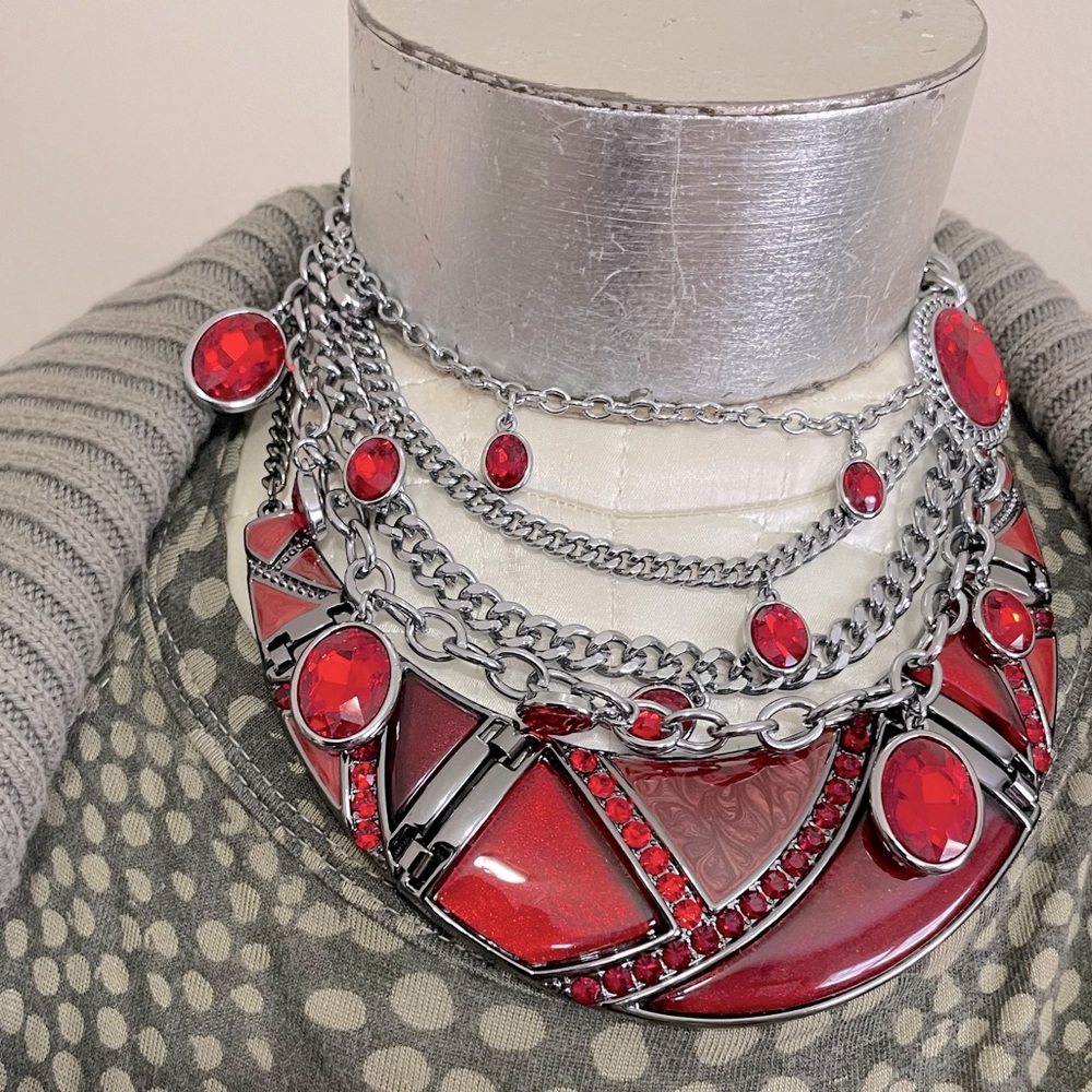 New in box EARRINGS + NECKLACE bundle set! Chunky watermarble resin